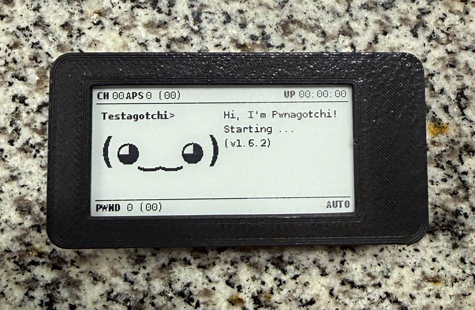 Pwnagotchi Educational Cybersecurity Tool | Pi Zero W, Waveshare v4, & Case
