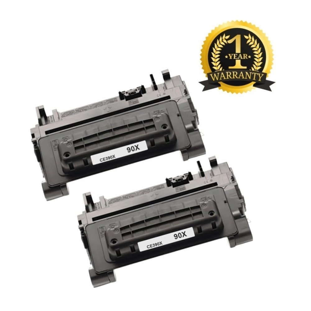 2PK CE390X High Yield Black Toner Ctg Compatible for HP (90X) 600 M601dn