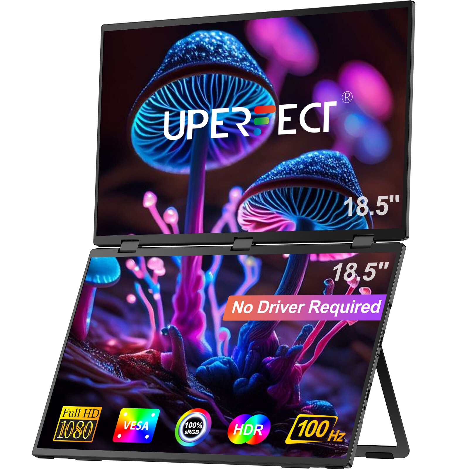 UPERFECT Delta 18.5 100Hz Portable Monitor Extender Dual Screen 1080P For Laptop