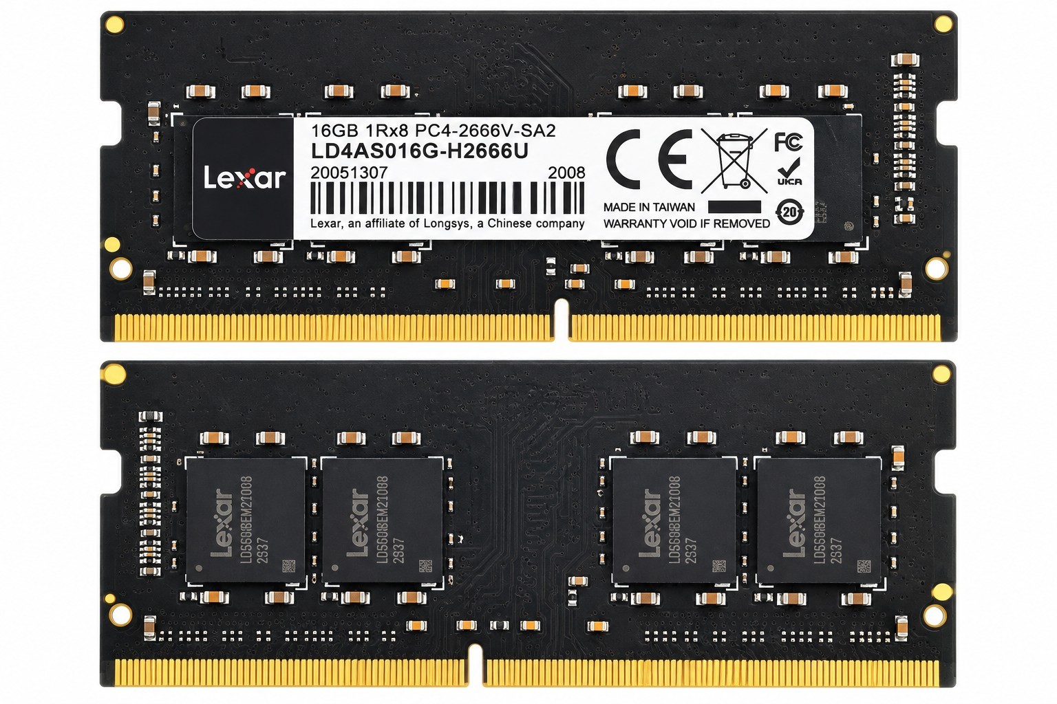Lexar 16GB PC4-2666V 2Rx8 DDR4 Laptop SODIMM Udimm RAM Memory