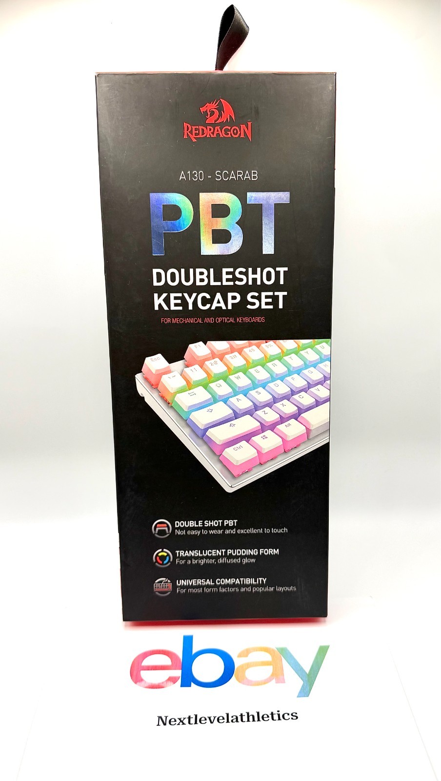 Redragon A130 - Scarab PBT Doubleshot Keycap Set White Translucent RED-A130-01WT