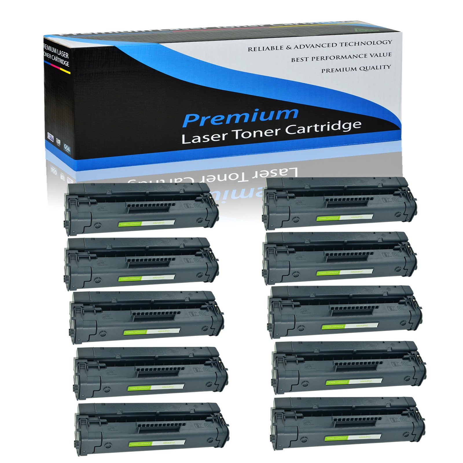 10PK BK 92A Toner Cartridge Fitfor HP C4092A LaserJet 1100 1100a 1100ase 1100axi