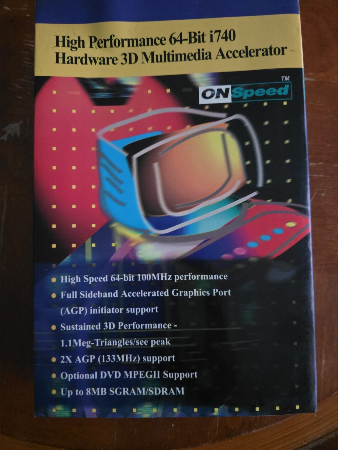 Onspeed Intel i740 8MB AGP Video Graphics Card Win98 Retro