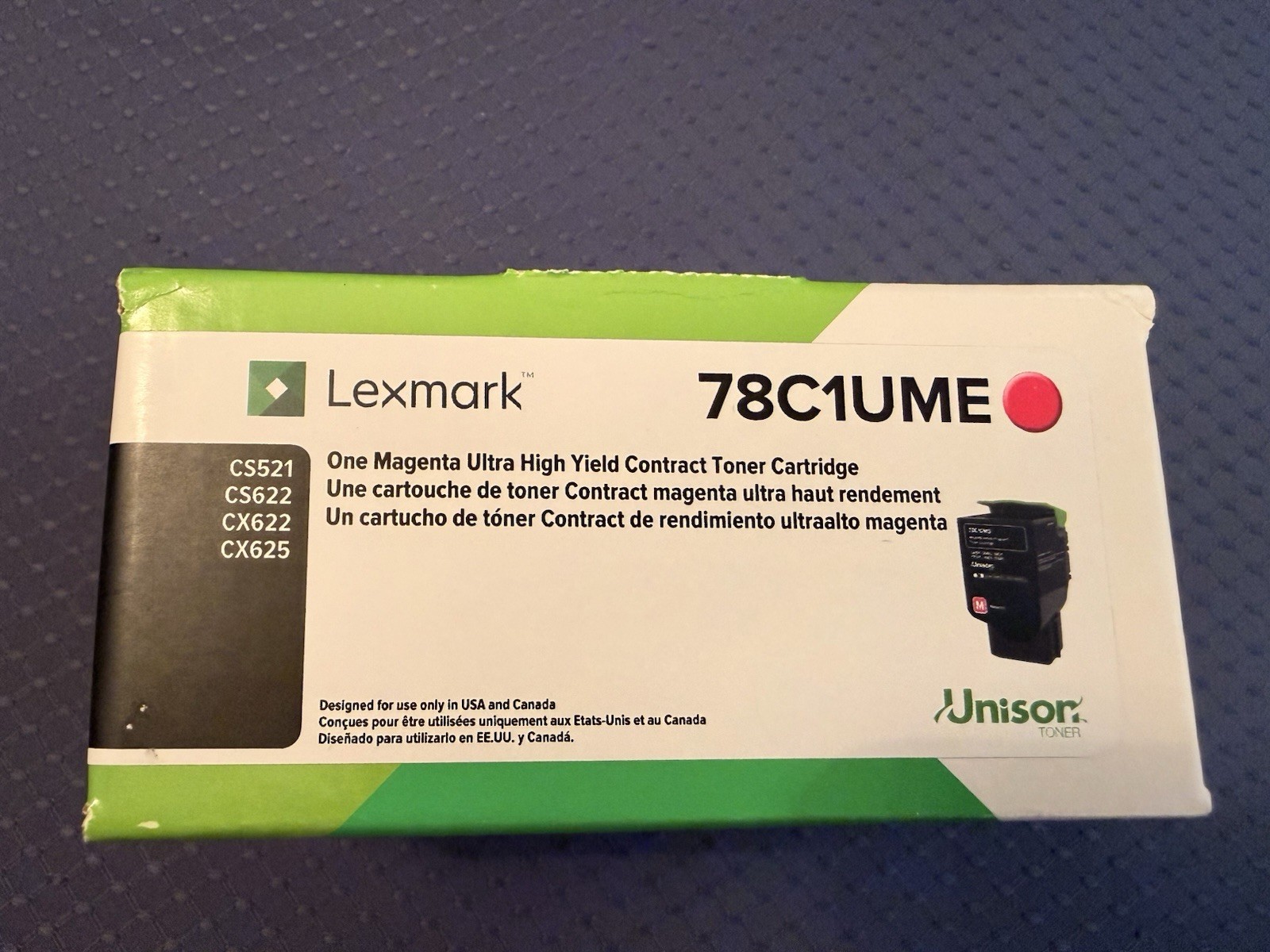 Lexmark 78C1UME Magenta Ultra High Yield Toner CS521 CS622 CX622 CX625 Genuine