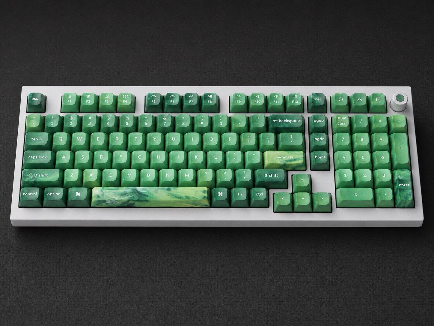 Drop DCX Green Marble Keycap Set Full Keyboard *New Unused* (PBT Cherry Profile)