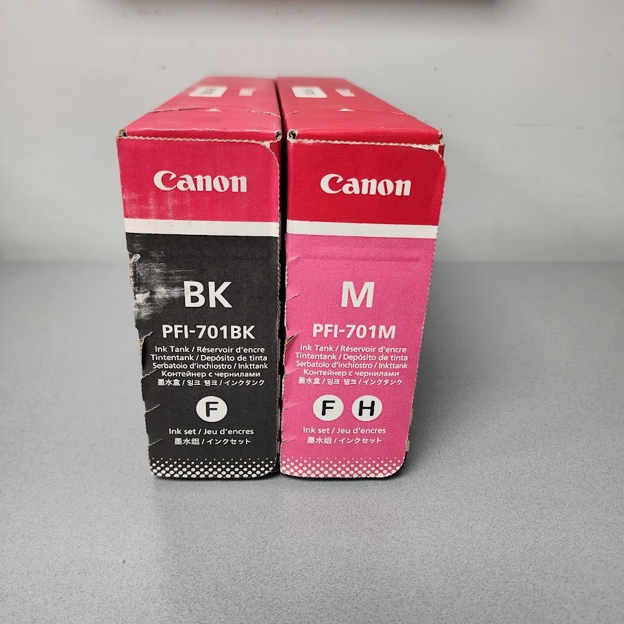 Canon PFI-701 Ink Tank Set (2-Pack) – BK, M – 700ml