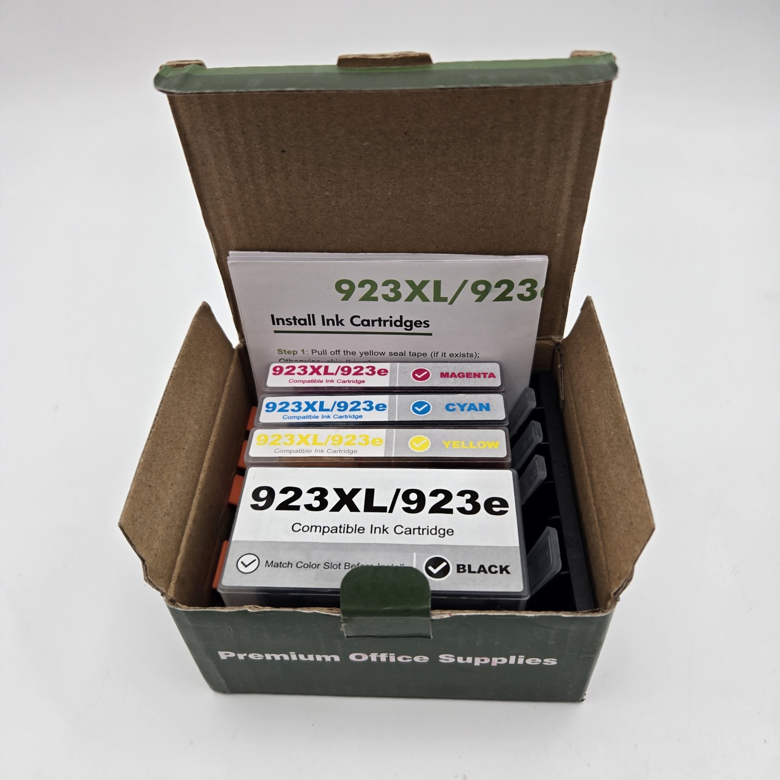 NEW ​4-PK 923XL 923e Ink Cartridge Set for HP OfficeJet Pro 8120 8130 8135e 8138