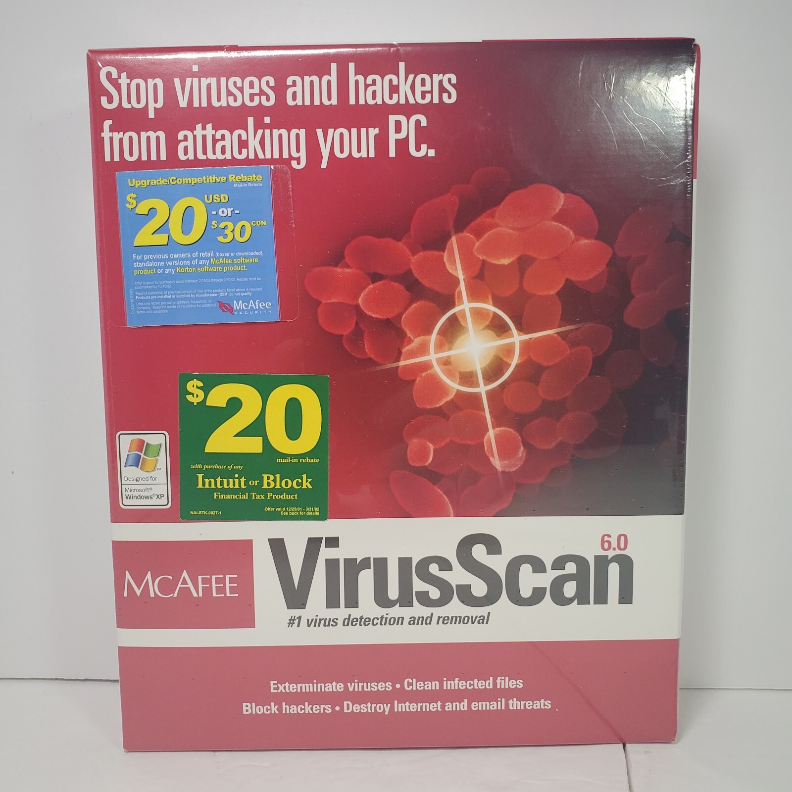 Mcafee Virus Scan Professional 6.0 2001 Vintage New Sealed 