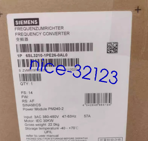 New In Box Siemens 6SL3210-1PE26-0AL0