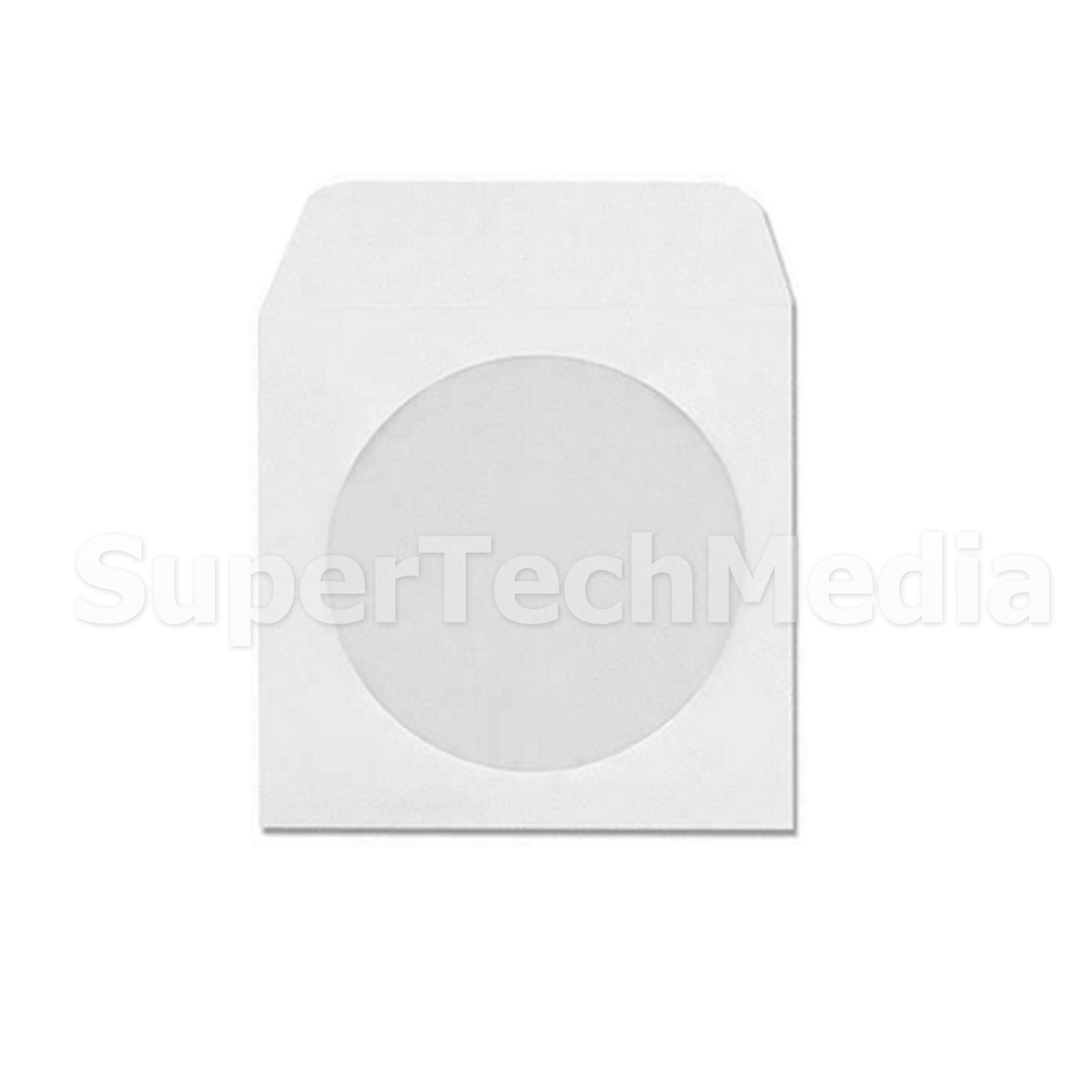 5000 White Paper CD DVD R Disc Sleeve Envelope with Window & Flap Economy Weight