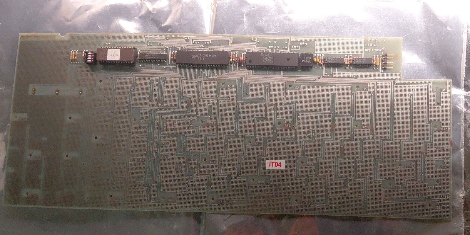 Vintage Tandy Enhanced Computer Keyboard Circuit Board.  