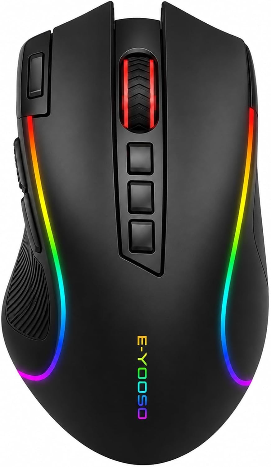 E-YOOSO Wireless RGB Gaming Mouse, Tri-Mode, 8000 DPI, Rechargeable | Rapid-fir
