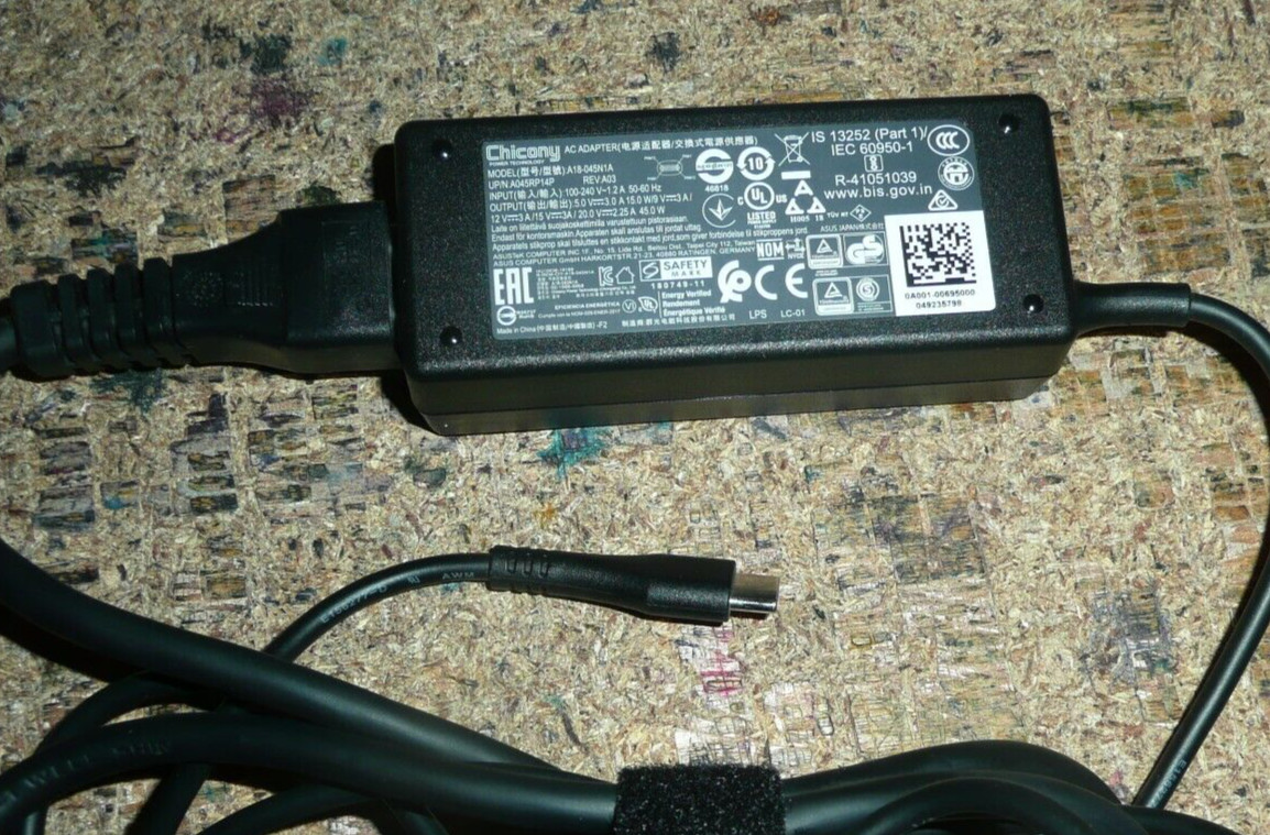 Genuine Chicony 45W USB-C Power Laptop Charger Acer Asus Chromebook A18-045N1A