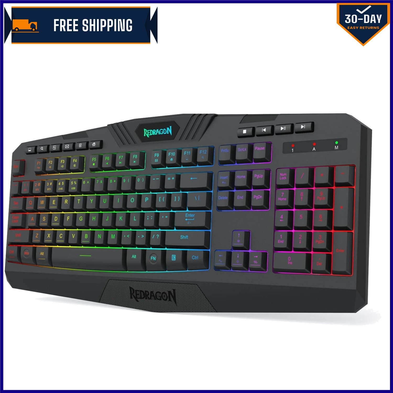 K503 Wireless Gaming Keyboard - 17.5" Compact Design with Programmable Features