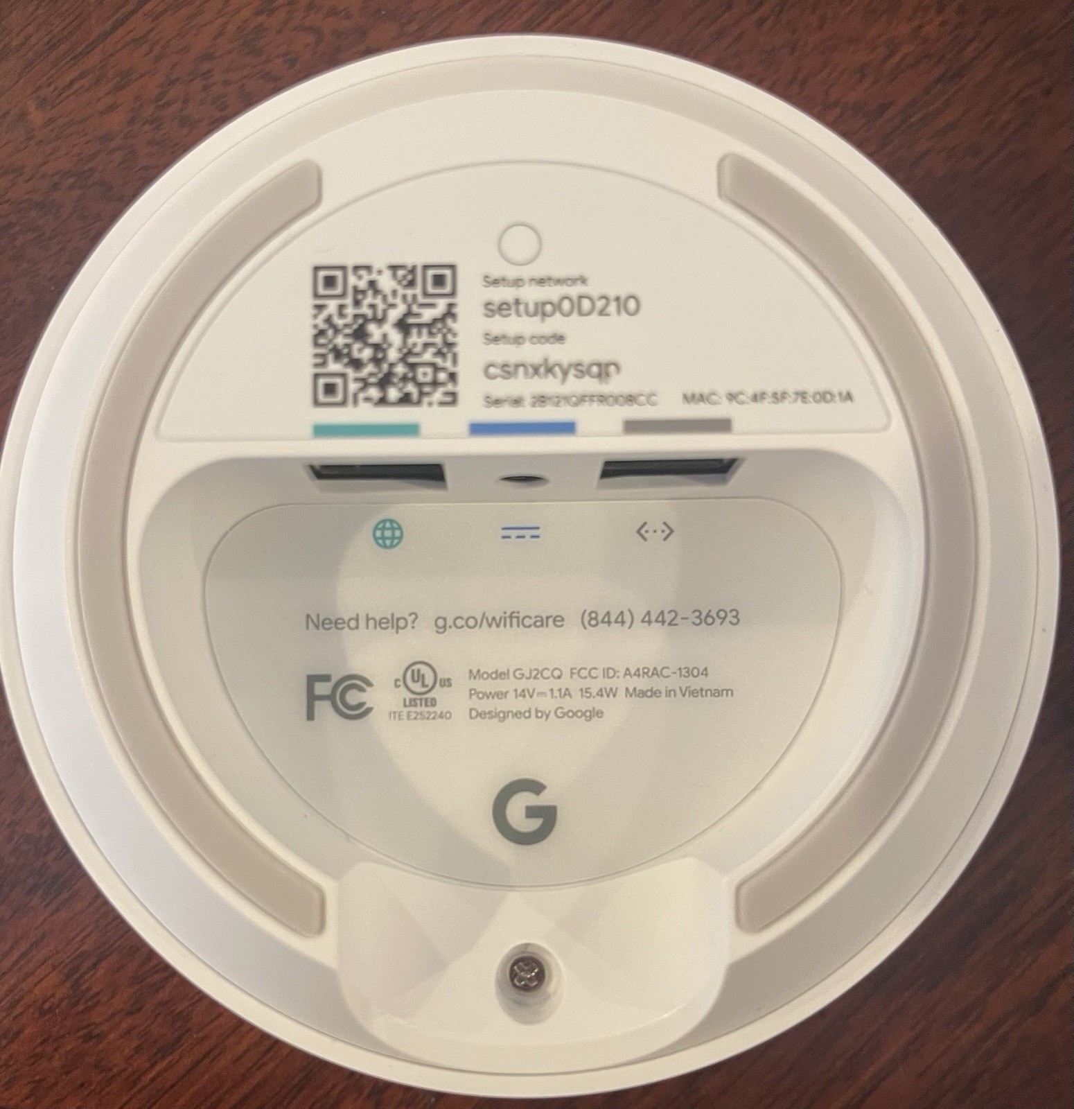 Google WIFI Access Point Router WIFI Google Mesh w/ Power Cord.