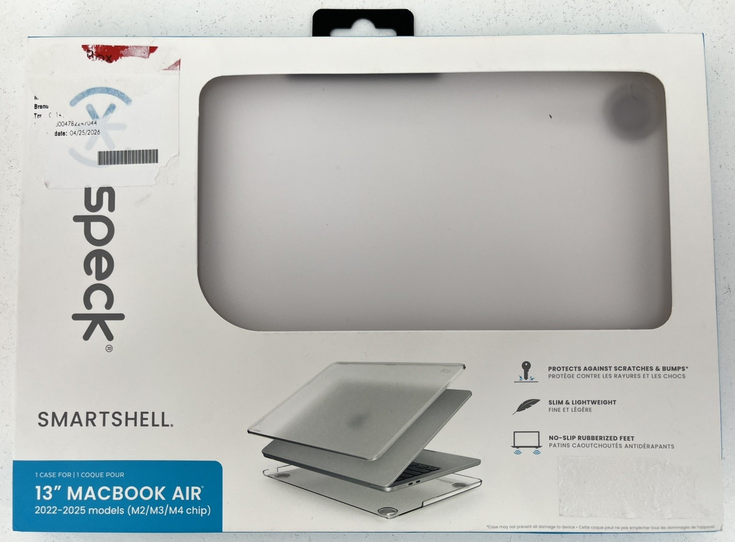 Speck SmartShell Case For Macbook Air 13" M2/M3/M4 Chip 2022-2025 Clear