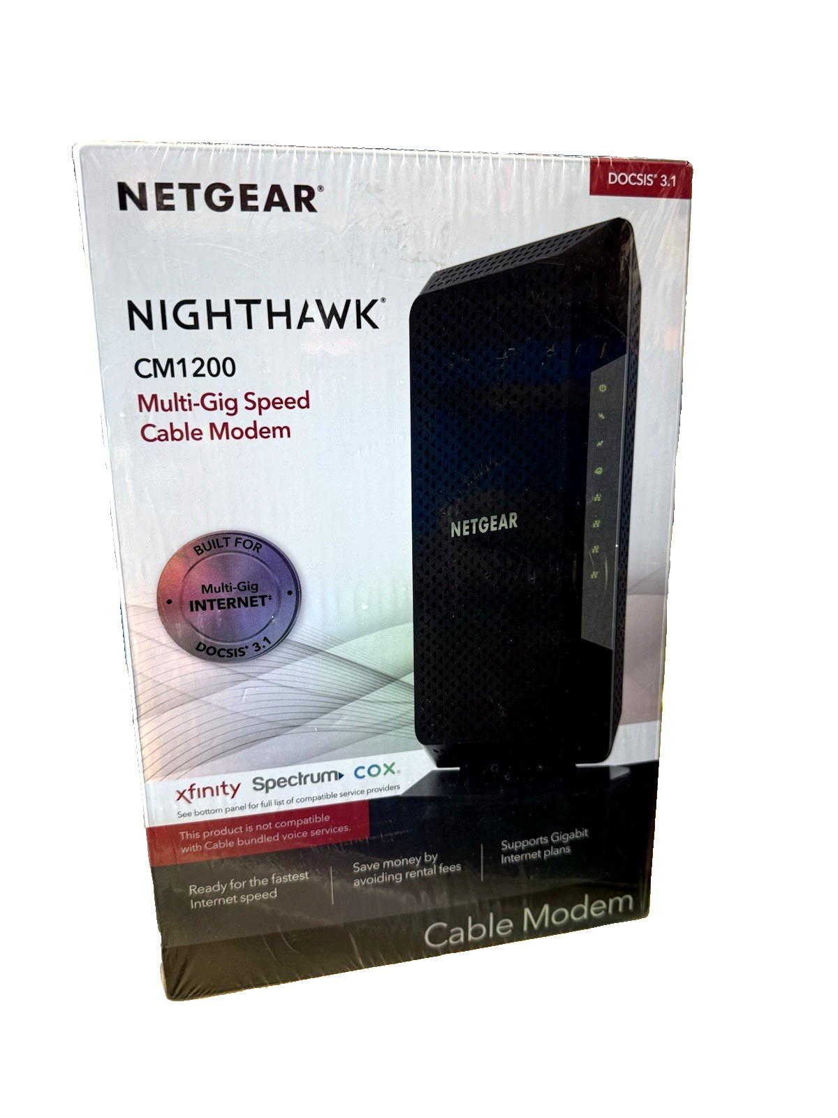 NETGEAR Nighthawk (CM1200-100NAS) DOCSIS 3.1 Cable Modem. NIB. FAST SHIPPING