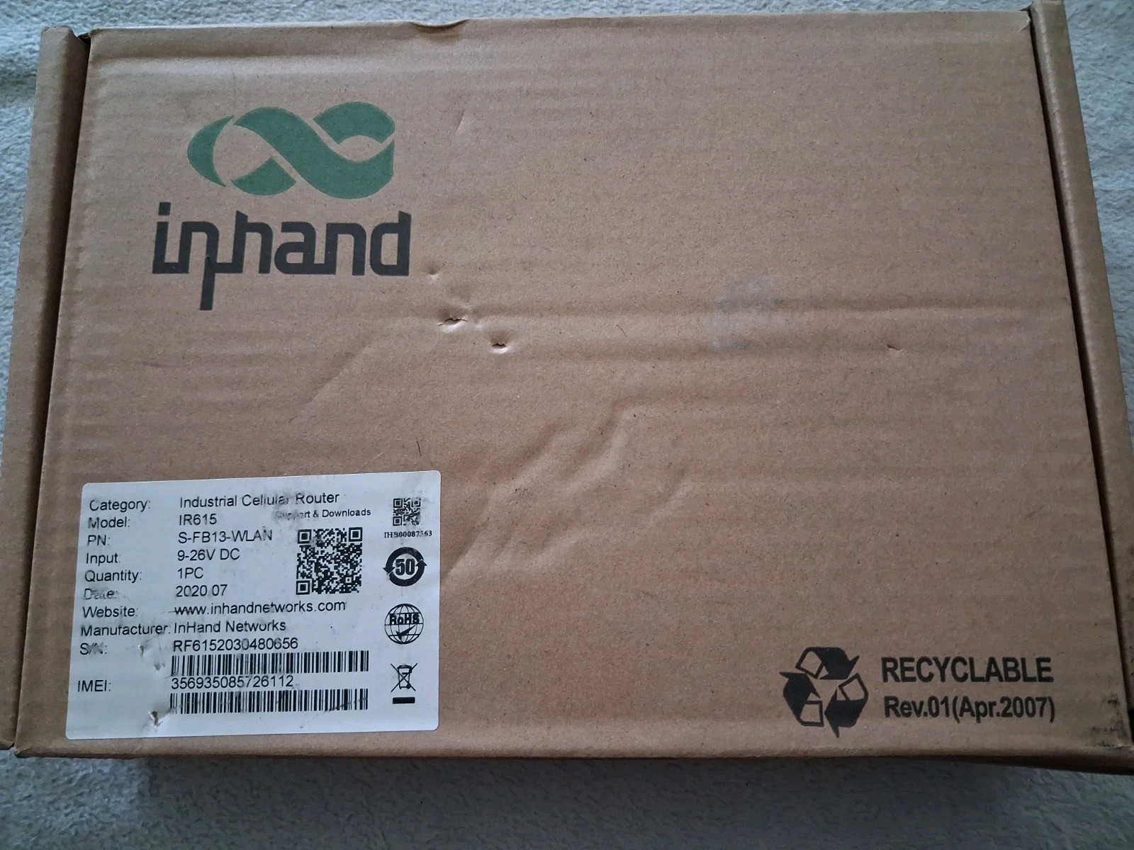 Inhand Industrial Cellular Router IR615 3G/4G WiFi Single SIM