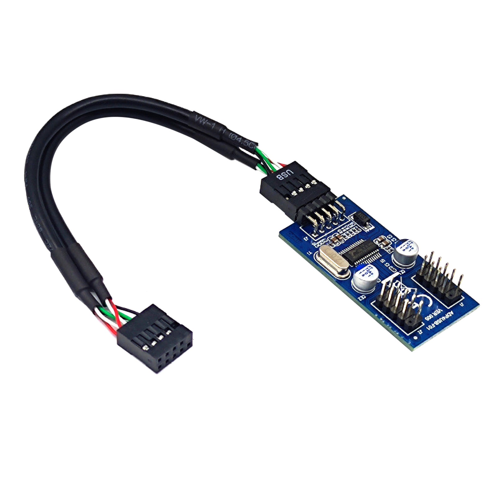 PC Cases Internal 9 Pin USB2.0 To Dual 9 Pin Pcb Double Chipset Enhanced Cable n