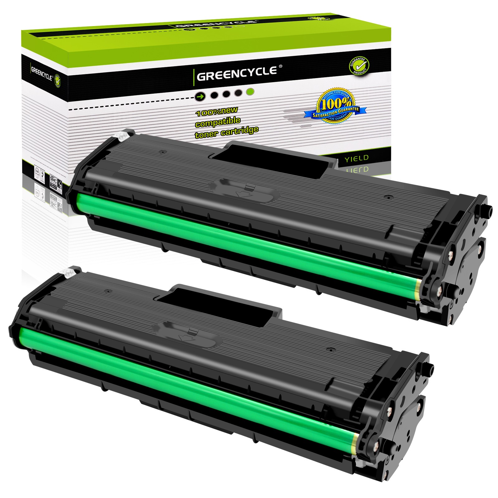 2PK Compatible with Samsung MLT-D111S Toner Cartridge Xpress M2020 M2021 M2024