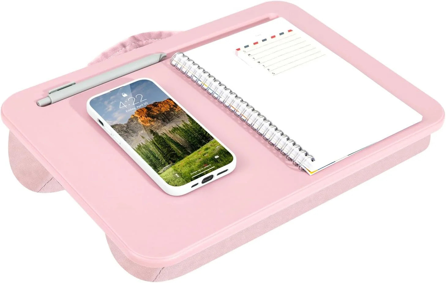 LAPGEAR Compact Lap Desk - Rose Quartz, Fits 14" Laptops