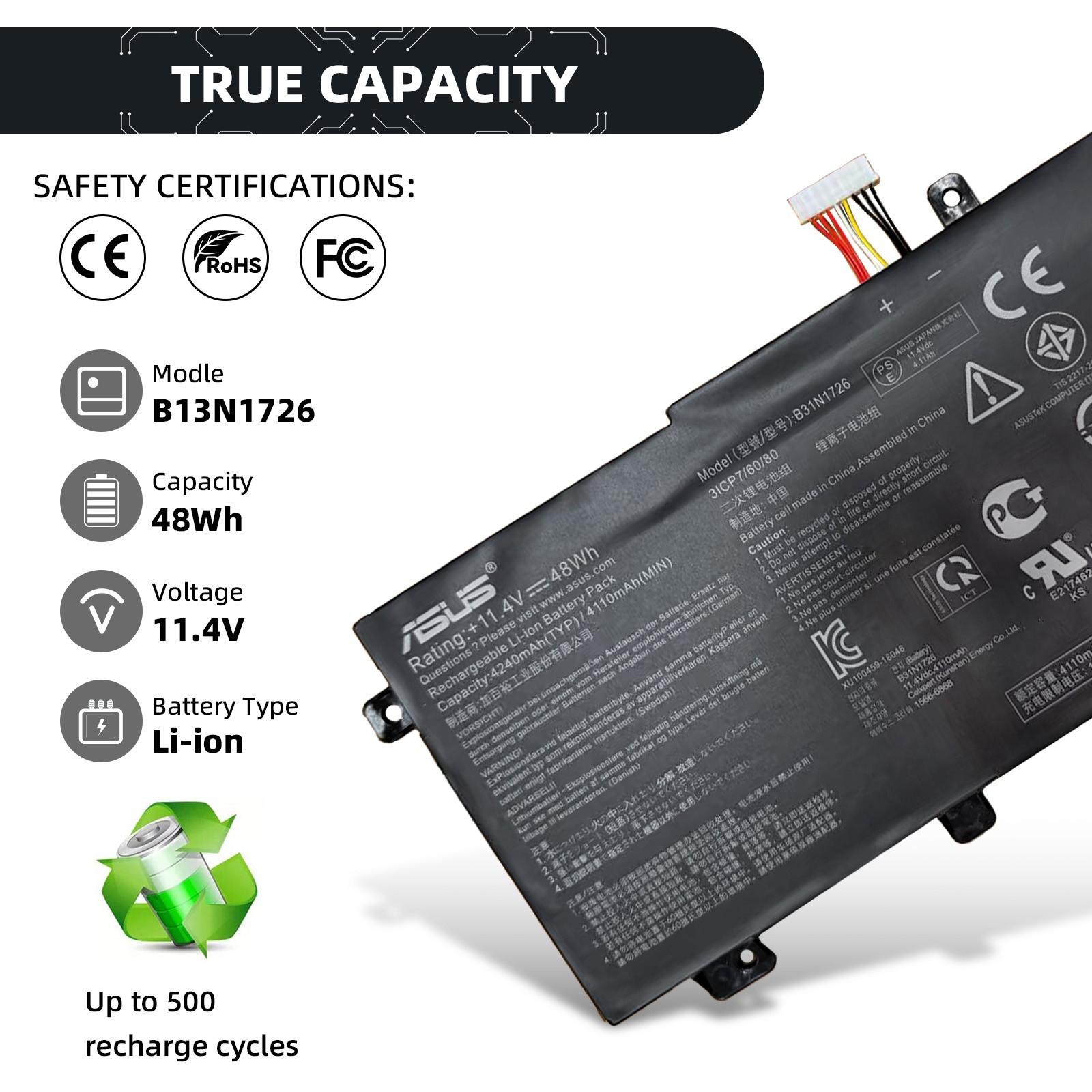 OEM Genuine B31N1726 Battery For ASUS ROG Strix G15 G512 G512LI G531 G531G FX86