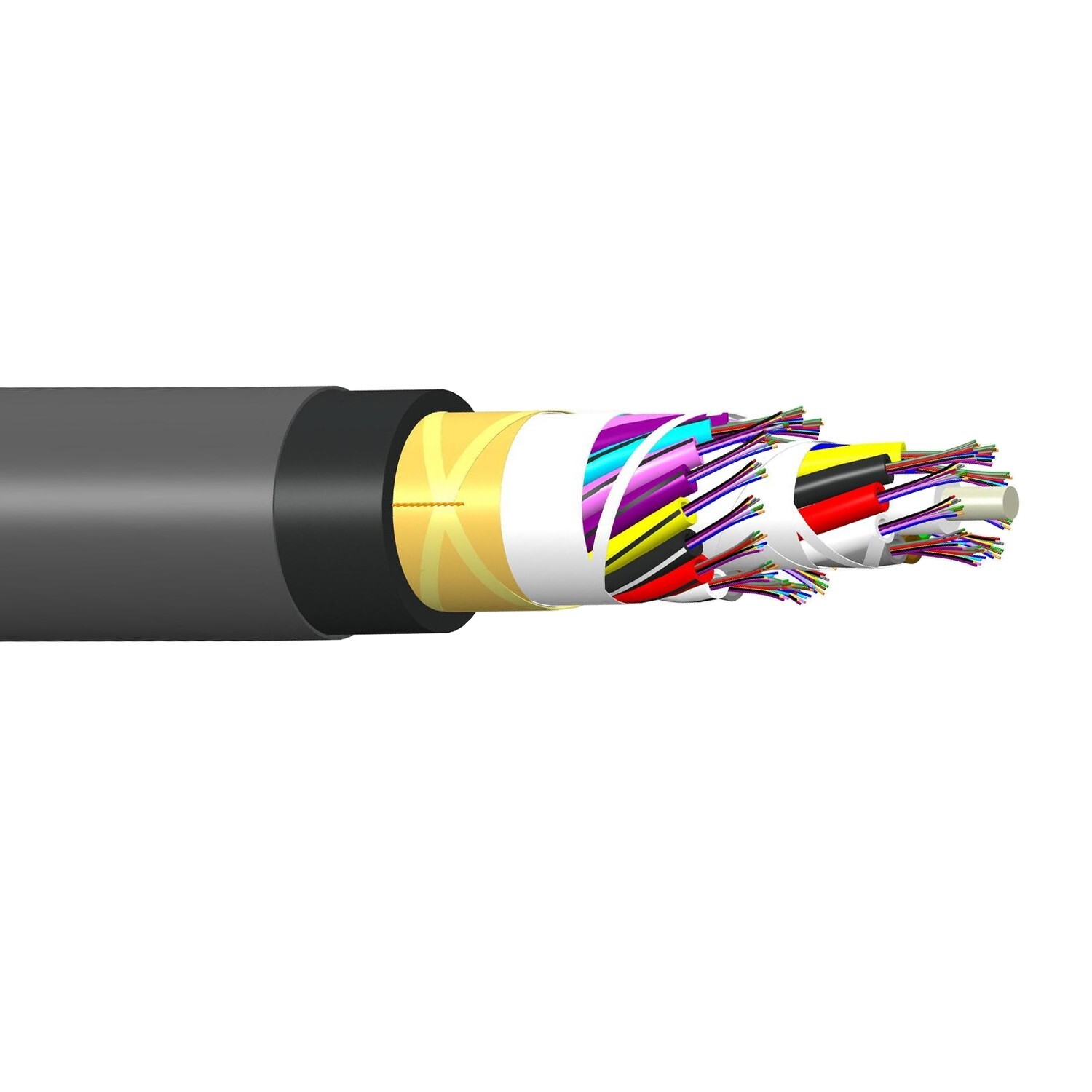 100' CommScope 8107971/DB 12F Riser Singlemode Gel-Free Fiber Optic Cable