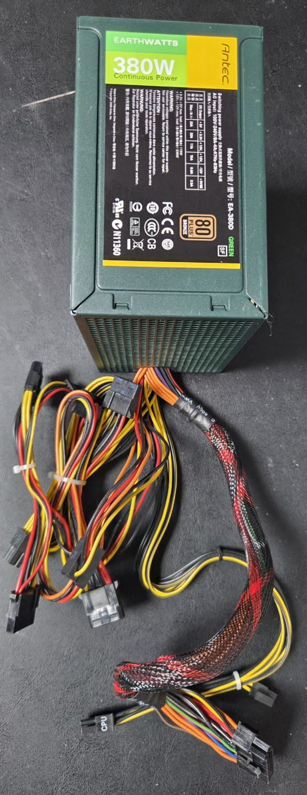Antec EarthWatts EA-380D Green 380W non-modular desktop power supply