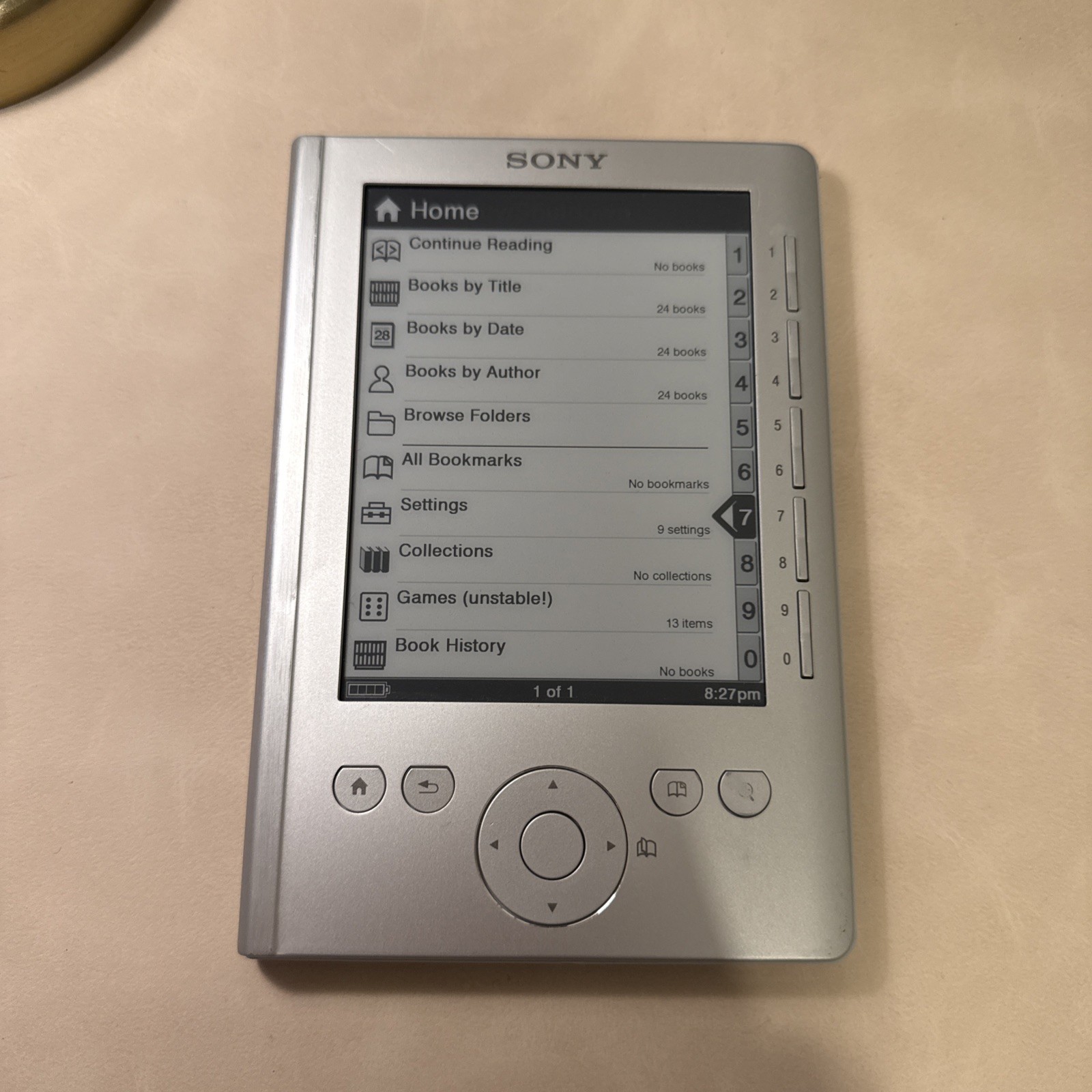 Sony PRS-300 5" Vintage Digital E-Reader - NEW BATTERY INSTALLED