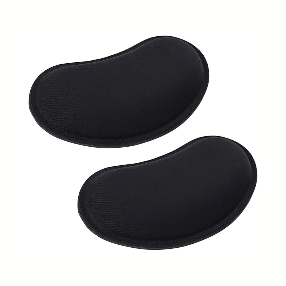 MXCOIRTP Wrist Rest for Mouse, Ergonomic Memory Foam Small, Black, 2pcs