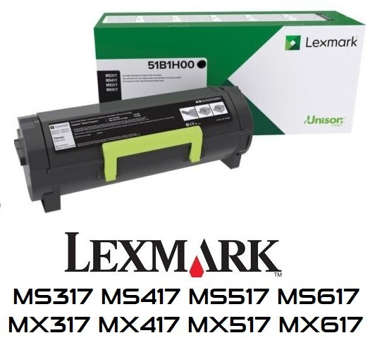 Mostly New Genuine Lexmark 51B1H00 Toner MS317 MS417 MS517 MS617 SEALED BAG 90%