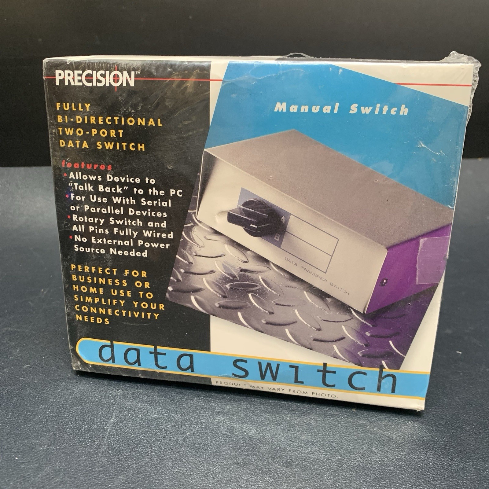 Precision Instruments Fully Bi-Directional Two Port Data Switch, Manual. Nos