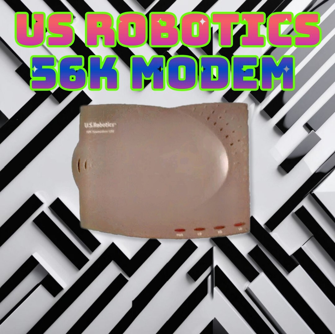 US Robotics USR5633B 56 Kbps • Grey Modem 🖥️ •Ethernet Cable • Space Saver 