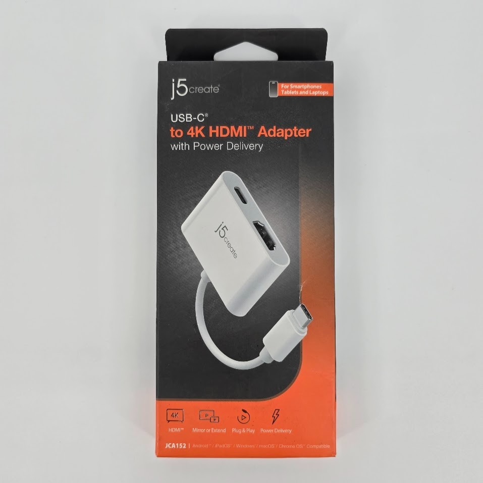 j5create USB-C to 4K HDMI Adapter with Power Delivery - NEW