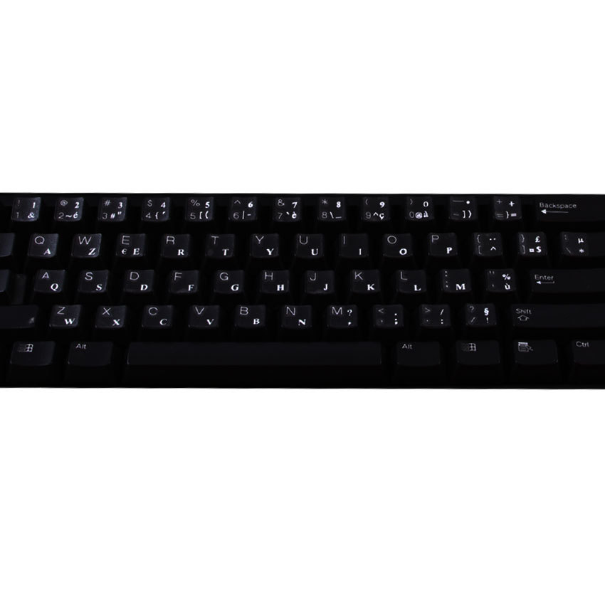 French QWERTY Transparent Keyboard Sticker laptop desktop RED BLACK WHITE