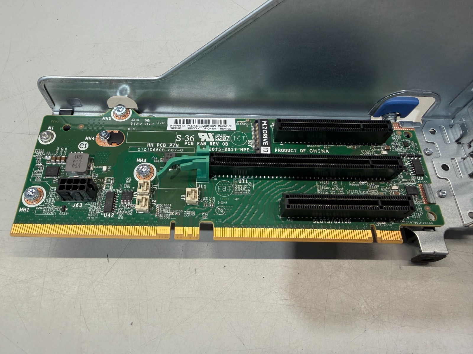 Used HPE 877946-001 809461-001 DL380 G10 Riser +cage 875056-001 871820-001 GEN10