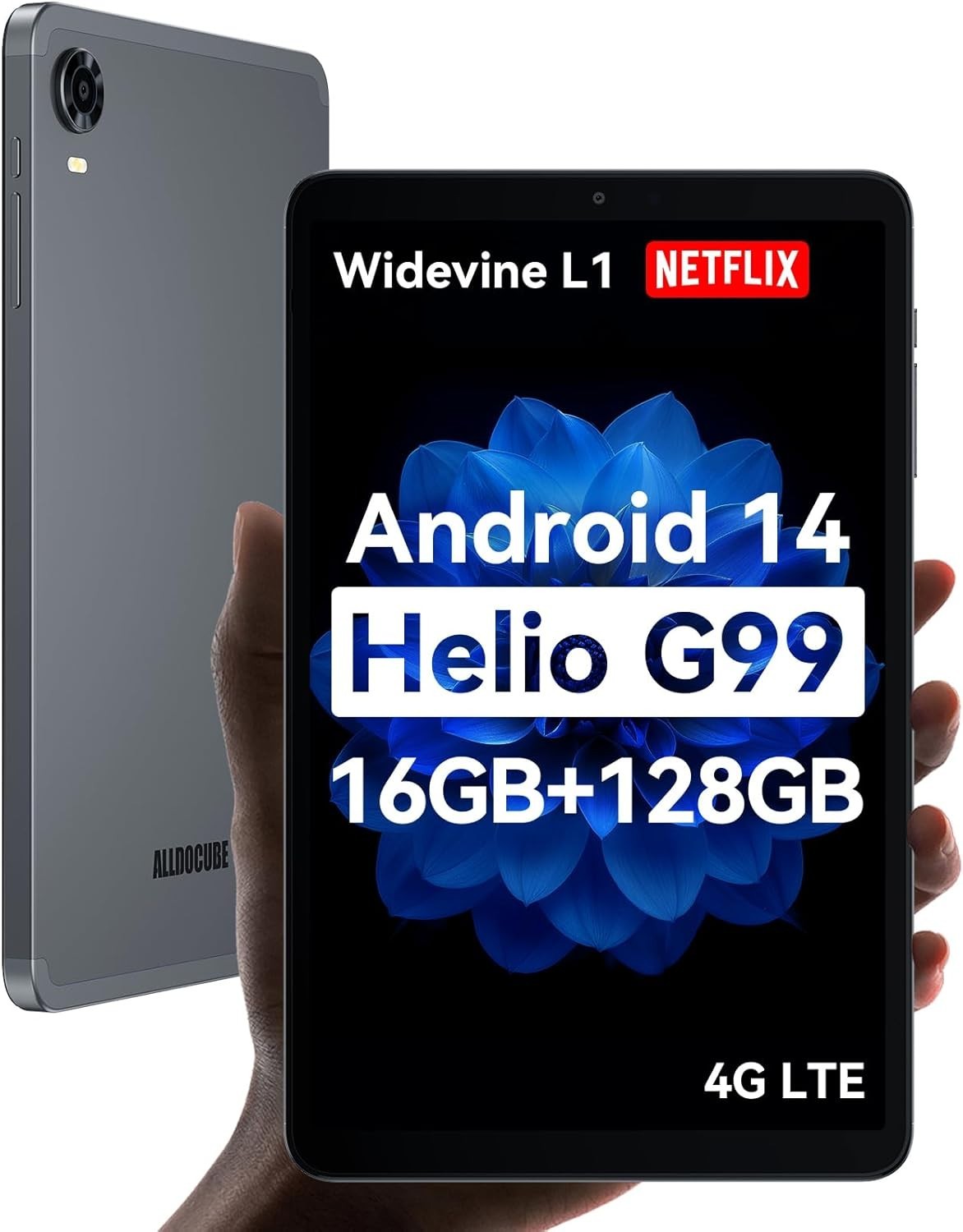 ALLDOCUBE Android 14 Tablet 8.4 in 16+128GB FHD 1920x1200 Widevine L1 4G GPS