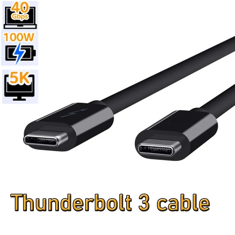 Real Thunderbolt 4 USB-C Cable 40Gbps PD 100W Charging 8K Thunderbolt 3 Cable