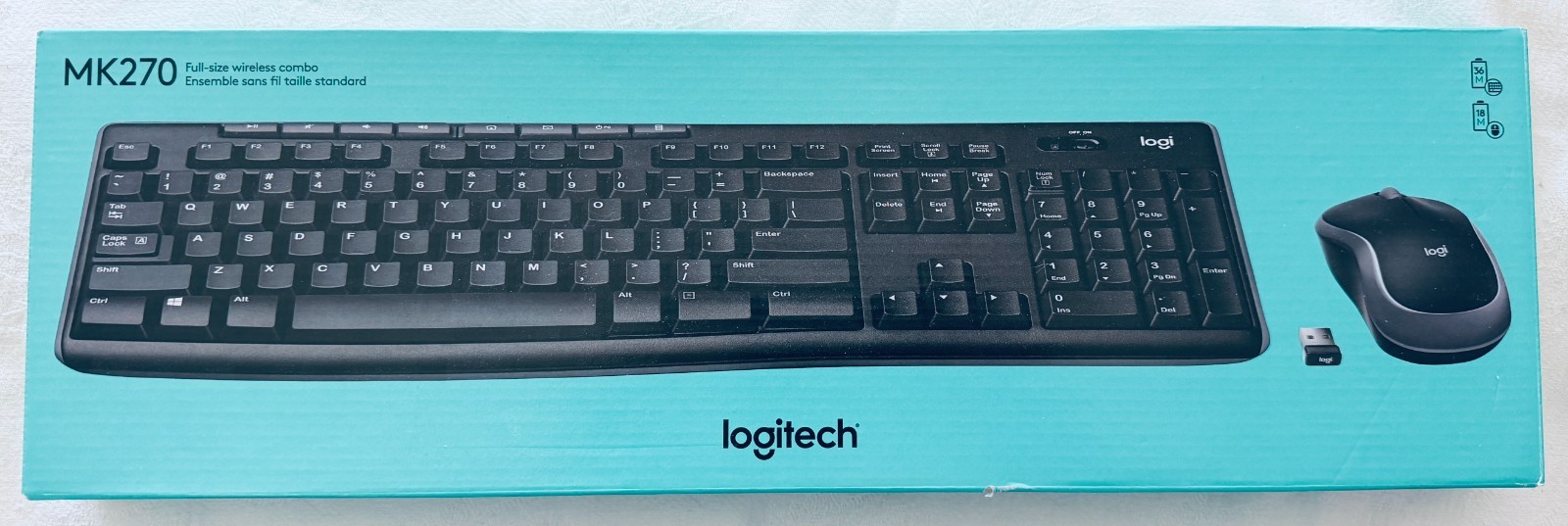 NEW Logitech Wireless Desktop MK270 Cordless Keyboard & Mouse Combo 2.4 GHz SEAL