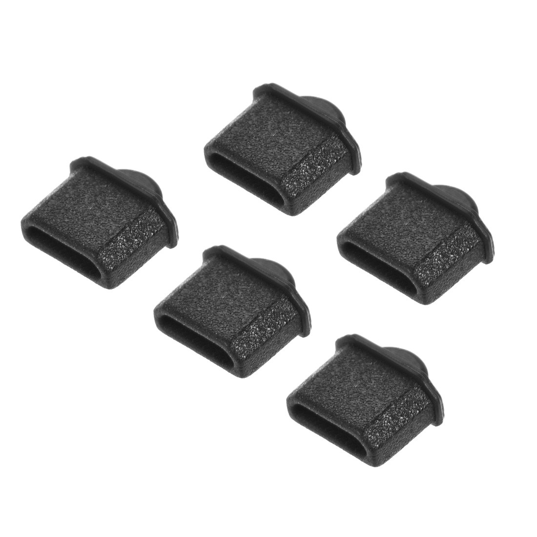 5 x Silicone Micro  Port Anti-Dust Stopper Cap Cover Black