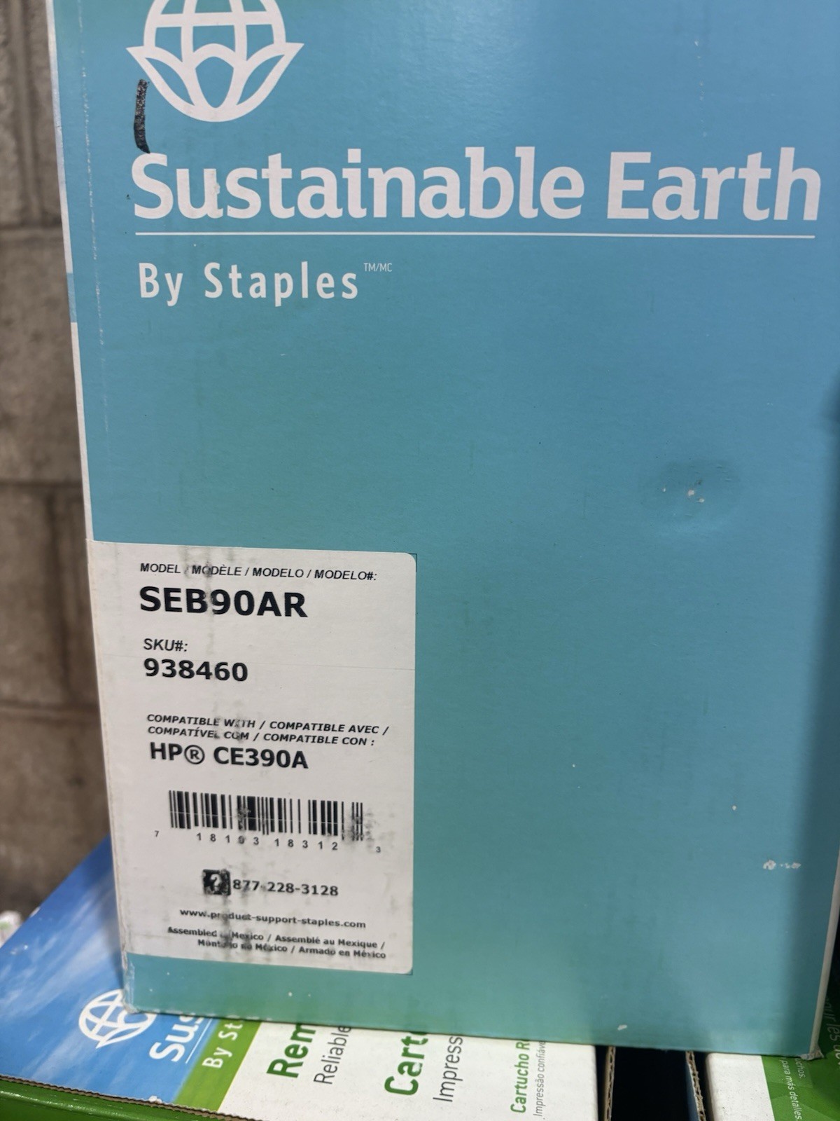 Sustainable Earth by Staples Toner Cartridges-SEB90AR (CE390A) & SEB55AR CE255A