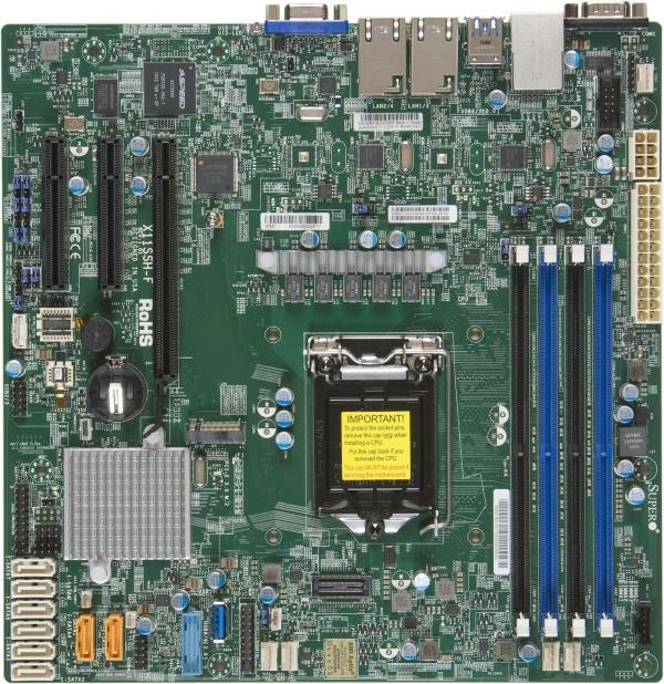Supermicro MBD-X11SSH-F Server Motherboard 1151 Intel C236 DDR4 M-ATX BMC IPMI.