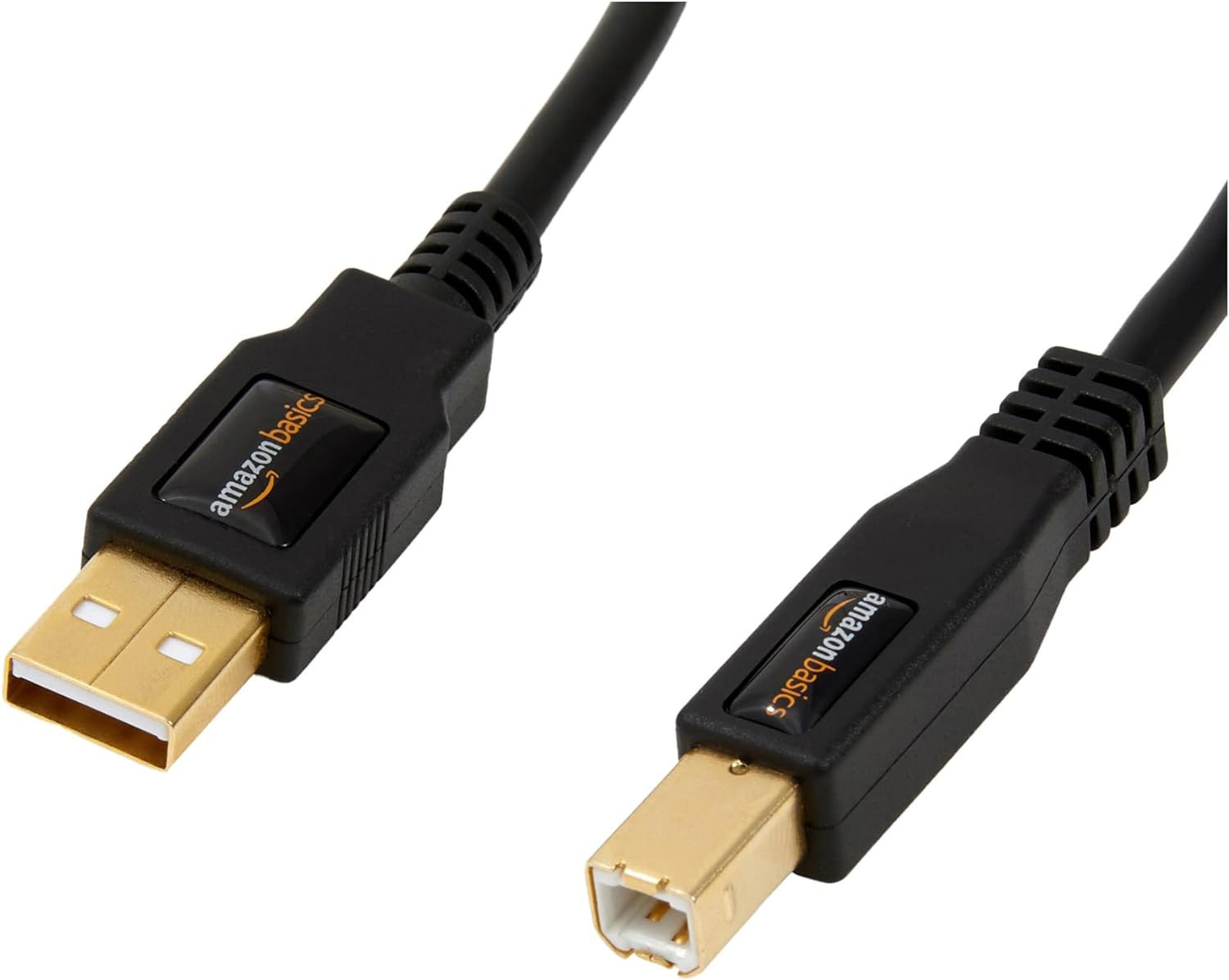 Amazon Basics USB-A to USB-B 2.0 Cable for Printer or External Hard Drive, Gold-