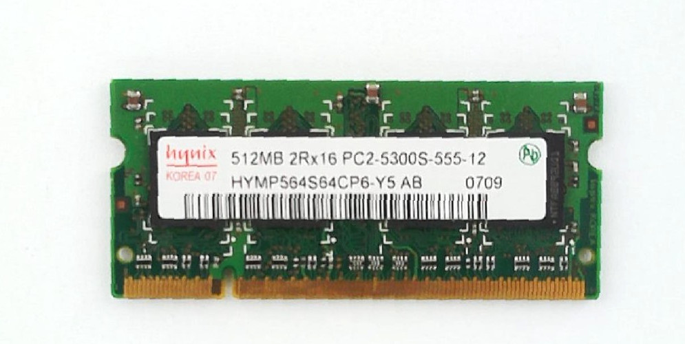 Hynix 512MB DDR2 667MHz PC2-5300S Laptop RAM HYMP564S64CP6 OEM