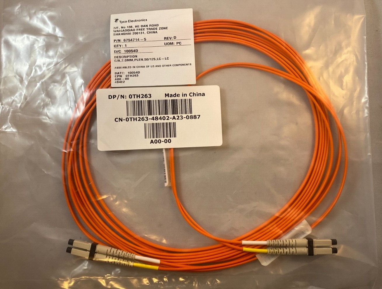 Tyco Electronics Multimode Fiber Duplex Patch Cord No.138 2M 50/125 LC-LC
