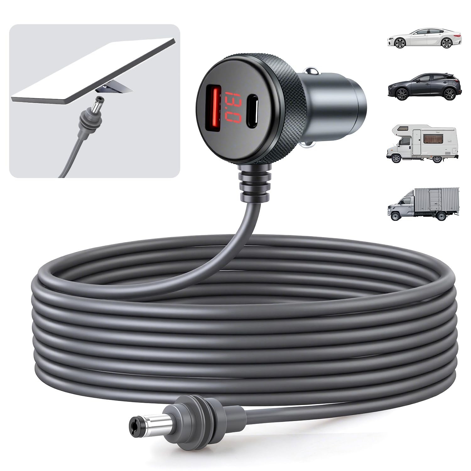 Starlink Mini Cable 3-In-1 Starlink Mini Car Adapter with Digital Display