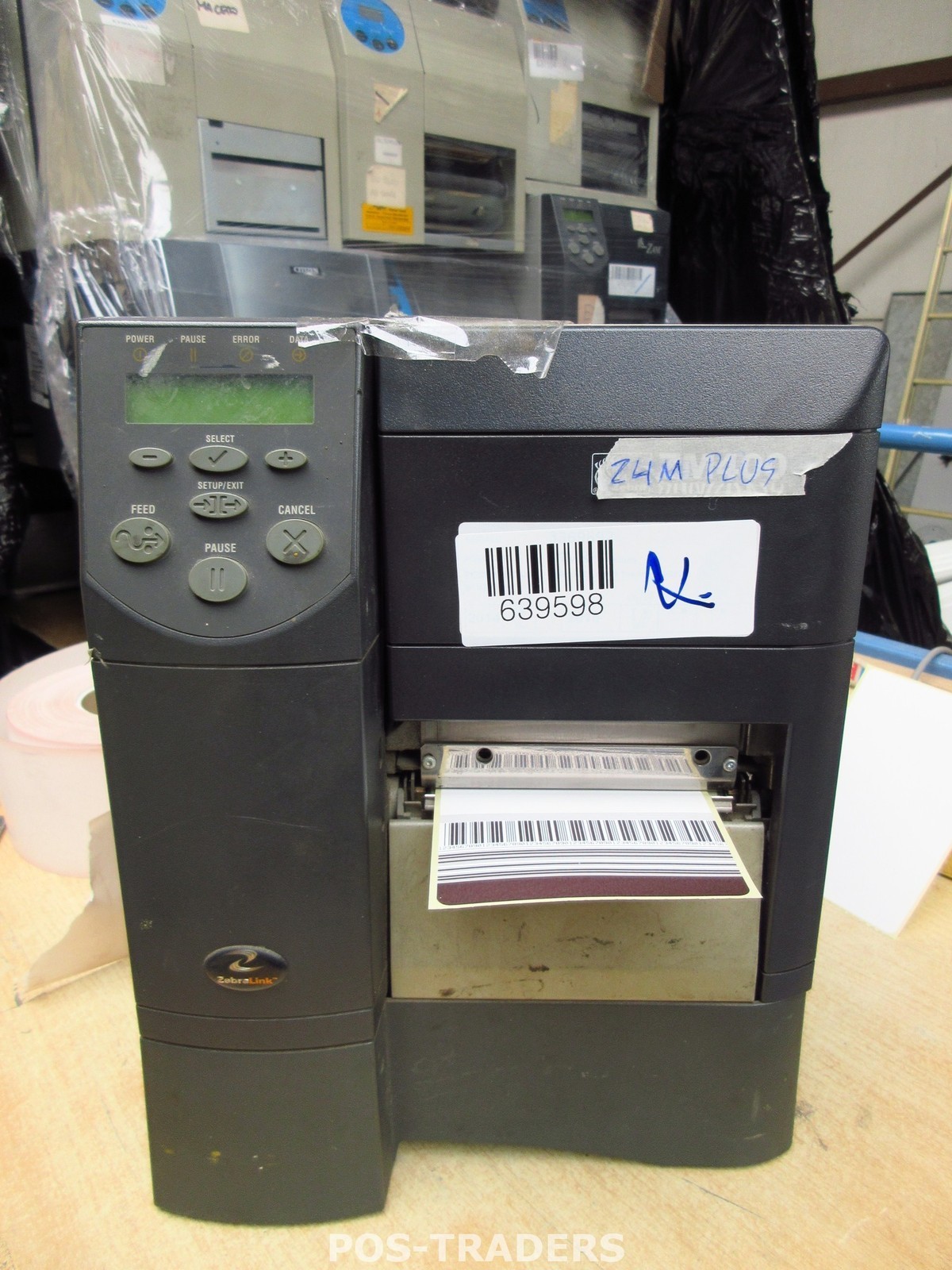 Zebra Z4M Plus Z4M00-0004-0000 DT/TT Label Printer PRINTING OK - ZM400 COVER