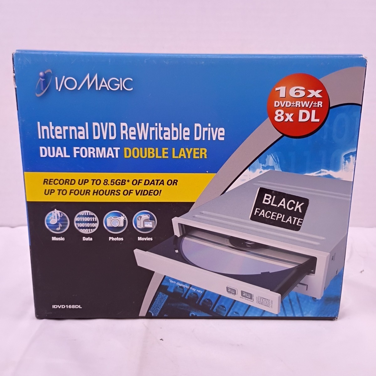 I/O Magic Internal DVD Rewritable Drive Dual Format Double Layer IDVD168DL New