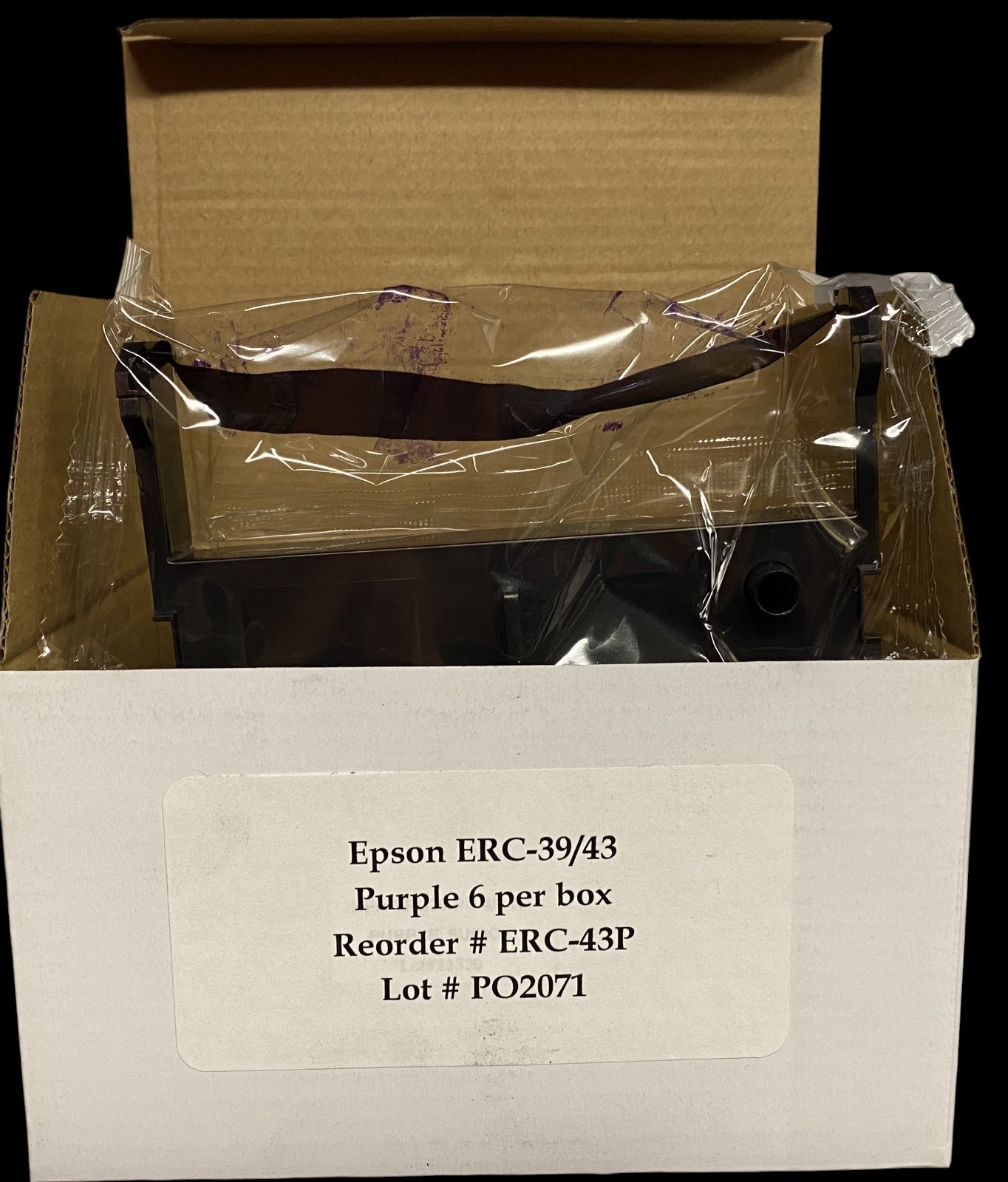 Epson ERC 39/43 POS purple printer ribbon (box of 6)