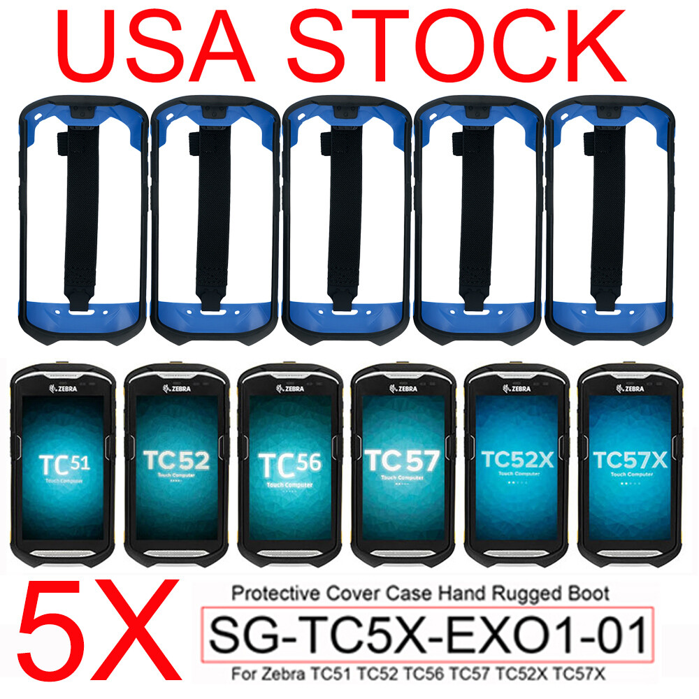 5-Packs Blue Protect Cover Rugged Boot For Zebra TC51 TC510K TC52 TC56 TC57